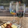 Leadingware Rainbow Diamond Plastic Wine Glasses (Set of 4), Unbreakable Bpa Free Acrylic, 16Oz - Clear - Image 4
