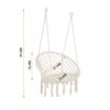 Macrame Hanging Hammock Chair, Cotton Rope Swing For Indoor And Outdoor Use, 330 Lbs Capacity - Beige - Image 3