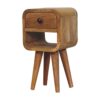 Extra Mini Curve Lower Bedside Table - Oak - Image 7
