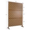 Freestanding Decorative Privacy Screen For Deck Balcony Patio, Metal Privacy - Brown - Image 7