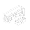 Contemporary TV Stand With Four Shelves And One Drawer - White - Image 5