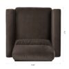 1 Seater Sofa For Living Room - Brown - Image 7