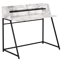 Computer Desk For Home Office, Laptop, Storage Shelves, Contemporary And Modern - White / Black