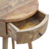 Nordic Circular Shaped Bedside Table - Oak - Image 6