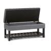 Cosmopolitan - Storage Ottoman Bench With Open Bottom - Stone Gray - Image 3