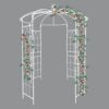 Metal Garden Arch Iron Garden Arbors Gazebo Dia High Birdcage Shape Pergola Pavilion For Wedding Ceremony - Cream White - Image 11