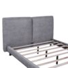 Queen Size Upholstered Platform Bed With 2 Large Headrests And Thick - Gray - Image 4