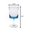 Halo - Leadingware Oval Plastic Wine Glasses (Set of 4), Bpa Free, Unbreakable Acrylic, 12Oz - Blue - Image 2