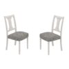 Tannen - Round 5 Piece Dining Table (Set of 5) - White And Gray - Image 6