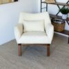 Brayden - Mid-Century Moder Armchair - Beige - Image 3