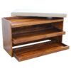 Pull Out Shoe Bench - Chestnut / Mud Linen - Image 9