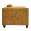 Modern Oversized Armchair Comfy Accent Chair Single Sofa For Living Room Bedroom Office Apartment, Woven Velvet Fabric - Yellow - Image 9