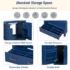 Bathroom Vanity With Single Sink, Combo Cabinet Undermount Sink, Bathroom Storage Cabinet With 2 Doors And A Drawer, Soft Closing, Multifunctional Storage, Solid Wood Frame - Blue - Image 6