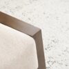 Sleek And Stylish Ottoman Polyester With Rubberwood Legs - Beige - Image 3