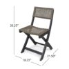 Evergreen - Outdoor Dining Set With Dining Table And 2 Chair - Gray - Image 3