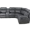 Home Theater Seating Manual Recliner With Cup Holder, Hide - Away Storage Reclining Sofa For Living Room, Home Theater - Gray - Image 12