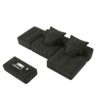 Modern Oversized Modular Sectional Sofa With Ottoman, Seat, Chaise Lounge And Armrest, Sparkling Chenille Fabric Soft Cushion Sofa With 4 Pillows, 4 Pieces Diy Combination Tufted Sofa, No Assembly Required - Black - Image 23