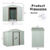 Outdoor Metal Storage Shed Yx48 - White - Image 8
