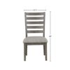 Casual Side Dining Chair With Ladder Back (Set of 2) - Gray - Image 2