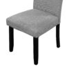5 Piece Round Dining Table Set, Modern Dining Table And 4 Upholstered Chairs For Dining Room, Kitchen Room, Living Room - Gray / Black - Image 18