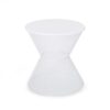Contemporary Nevada Side Table With Mesh Design - Matte White - Image 2