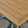 Outdoor Dining Table With Eucalyptus Wood Topped - Silver - Image 6