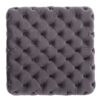 Modern Glam Velvet Ottoman With Button Tufted Diamond Stitch Design - Gray - Image 7