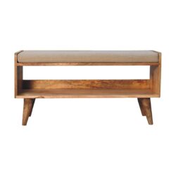 Nordic Style Storage Bench - Oak