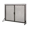 Samantha - Iron Fireplace Screen Fine Mesh 2 Door Design - Black / Gold - Image 6
