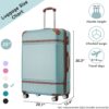 Hardshell Luggage With Tsa Lock, 28" Expandable Lightweight Suitcase With Spinner Wheels, Single Vintage Luggage - Green - Image 2