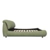 Queen Size Luxury Upholstered Platform Bed With Oversized Padded Backrest And Solid Wood Frame, Suitable For Multiple Heights Of Mattresses - Green - Image 13