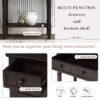 Narrow Console Table, Slim Sofa Table With Three Storage Drawers And Bottom Shelf For Living Room, Easy Assembly - Espresso - Image 5