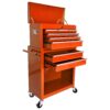 High Capacity Rolling Tool Chest With Wheels And Drawers, 8 Drawer Tool Storage Cabinet - Orange - Image 6