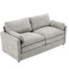 Cozy Upholstered Loveseat Sofa Oversized Comfy Comfy Cloud Sofa Double Cushion Loveseat Sofa Plush Cushion Sofa Couch For Living Room - Light Gray - Image 13