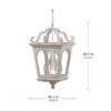 4 Light Wood Chandelier, Hanging Light Fixture With Adjustable Chain For Kitchen, Bulb Not Included - Cream White - Image 7