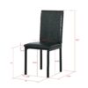 5 Piece Dinning Set With Faux Marble Top, Table & 4 Chairs - Black - Image 20