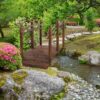 Outsunny - Fir Wood Garden Bridge Arc Walkway With Side Railings, Perfect For Backyards, Gardens, & Streams, Carbonized - Brown - Image 2