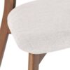 5 Piece Mid Century Dining Set With Walnut Frame And Upholstered Dining Chairs - Light Beige / Brown - Image 9