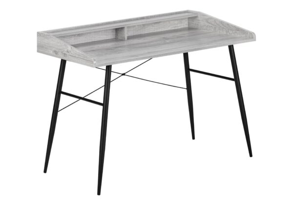 Computer Desk For Home Office, Storage Shelves, Versatile Placement - Gray