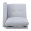Comfy 5 Pieces L Shaped Sofa With Wooden Legs, Modern Side Chairs For Living Room - Light Gray - Image 13
