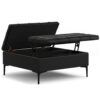 Laura - Lift Top Storage Ottoman - Black - Image 2