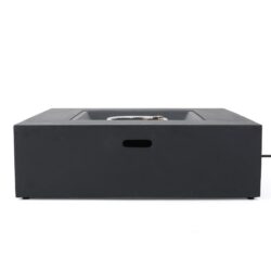 Modern 50, 000 Btu Square Fire Table With Propane Tank - Dark Gray