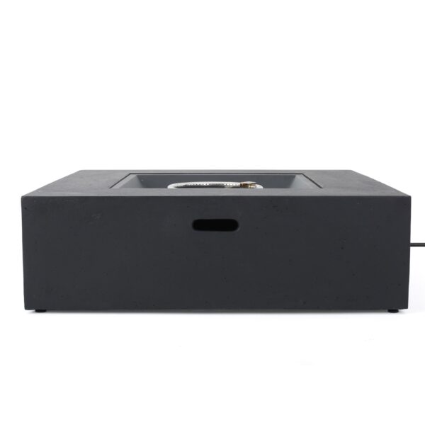 Modern 50, 000 Btu Square Fire Table With Propane Tank - Dark Gray