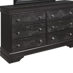 Shaker - Crocodile Metallic Dresser - Gray