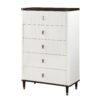 Carena - 5 Piece Bedroom Set (Eastern King Dresser Chest Mirror Nightstand) - Brown / Light Gray / White - Image 4