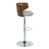 Cosi - Mid-Century Modern Adjustable Barstool (Set of 2) - Walnut / Gray - Image 3