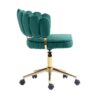 Velvet Home Office Desk Chair, Modern Cute Computer Chair, Wheels Swivel Height Adjustable Task Chair - Emerald - Image 14