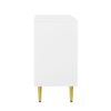 Modern TV Stand For TVs Up To 55", Entertainment Center Media Console, Adjustable Shelf, Metal Legs, Handles And Anti-Tip Device For Living Room - White - Image 19
