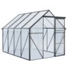 6X8 Ft Polycarbonate Greenhouse Raised Base And Anchor Aluminum Heavy Duty Walk-In Greenhouses For Outdoor Backyard In All Season - Black - Image 10
