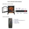 18 Inch 3D Flame Electric Infrared Quartz Fireplace Stove With Remote Control - Black - Image 4